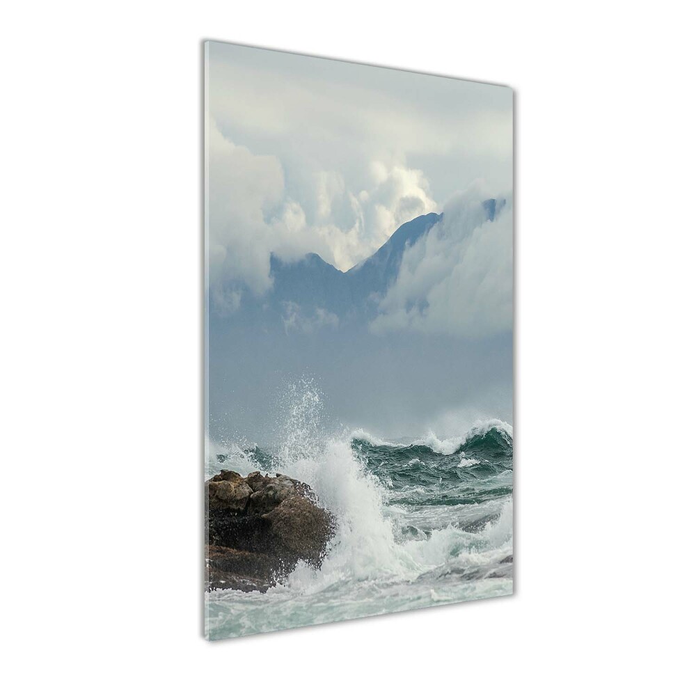 Vertikálny foto obraz akrylové sklo Rozbúrené more