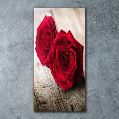 Vertikálny foto obraz akrylový do obývačky Červené ruže