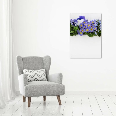 Vertikálny foto obraz akrylové sklo Fialové kvety