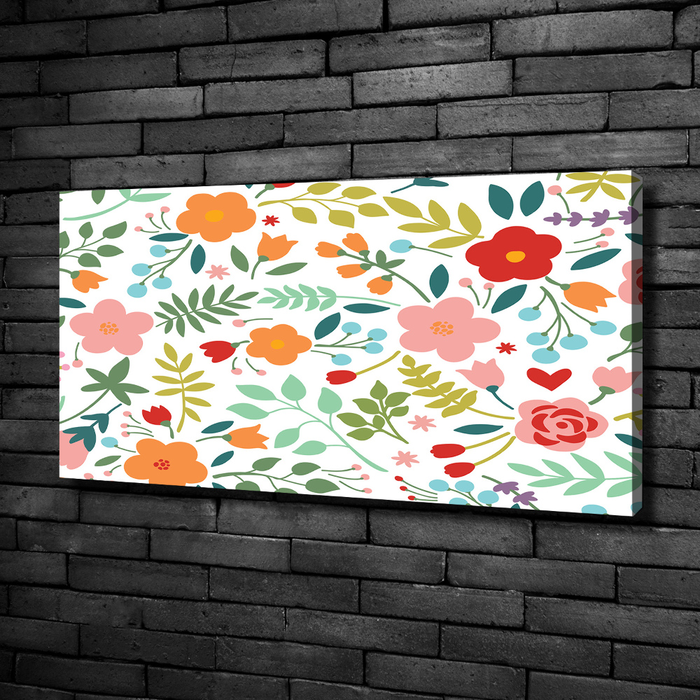 Foto obraz na plátne do obývačky Kvety ilustrácie