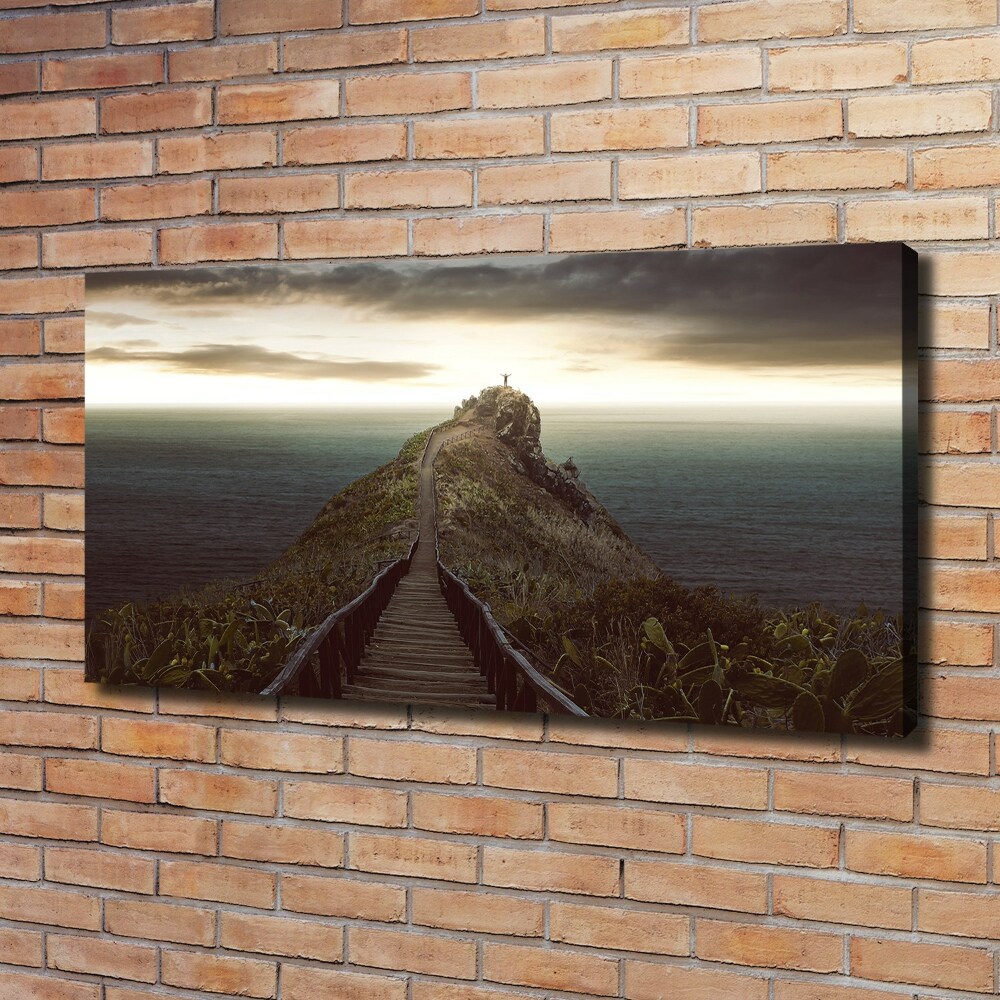 Foto obraz na plátne Chodník na skale