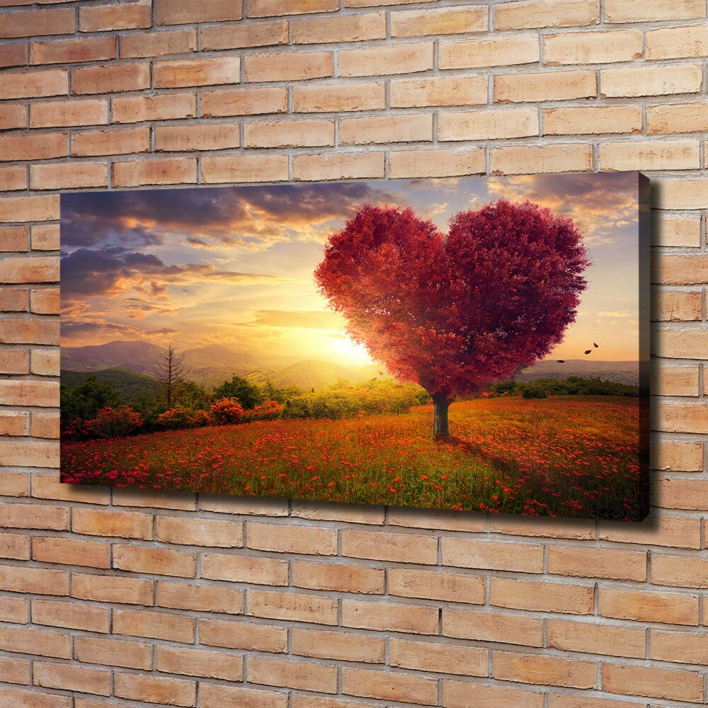 Foto obraz na plátne Strom pole srdce
