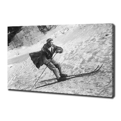 Foto obraz na plátne Lyžar
