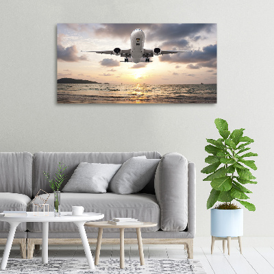 Foto obraz na plátne Lietadlo nad morom