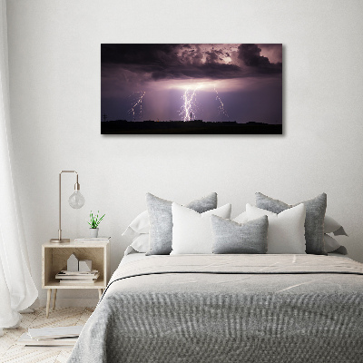 Foto obraz na plátne Búrka s bleskami