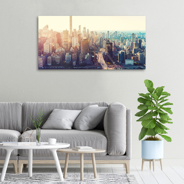 Moderný obraz canvas na ráme New York vtáčie pohľad