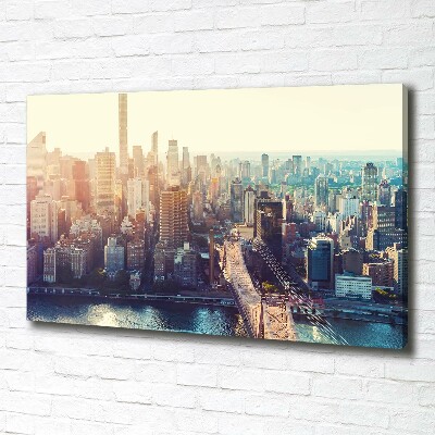 Moderný obraz canvas na ráme New York vtáčie pohľad