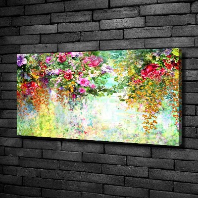 Foto obraz na plátne do obývačky Farebné kvety