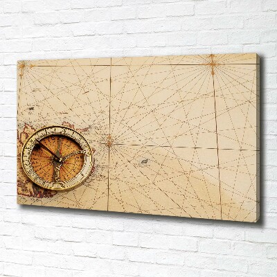 Foto obraz na plátne do obývačky Kompas na mape
