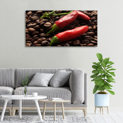 Foto obraz canvas Chilli a káva