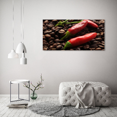 Foto obraz canvas Chilli a káva