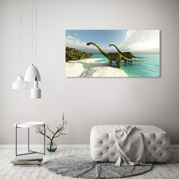 Foto obraz canvas Dinozaury na pláži