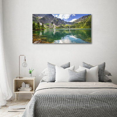 Moderný obraz canvas na ráme Morské oko Tatry