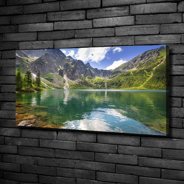 Moderný obraz canvas na ráme Morské oko Tatry