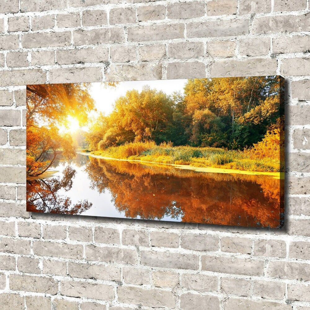 Foto obraz na plátne do obývačky Rieka na jeseň