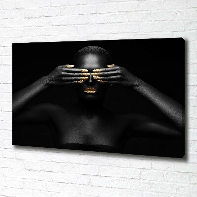 Foto obraz na plátne Žena v čiernom