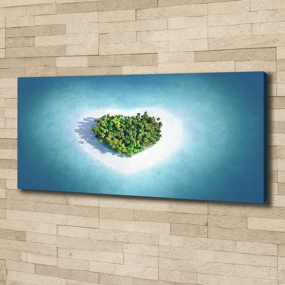 Foto obraz na plátne Ostrov tvar srdca