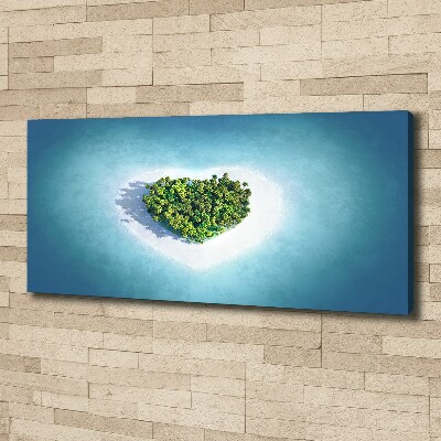 Foto obraz na plátne Ostrov tvar srdca