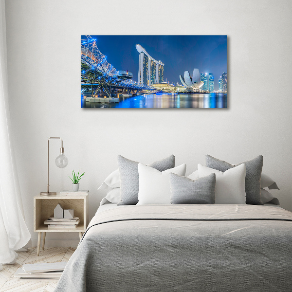 Moderný obraz canvas na ráme Singapur noc