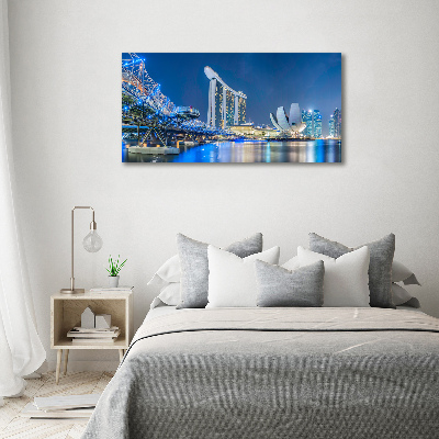 Moderný obraz canvas na ráme Singapur noc