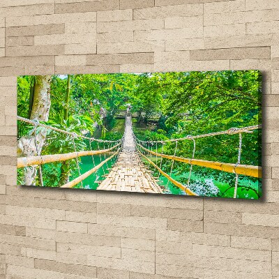 Foto obraz na plátne Most bambusový les