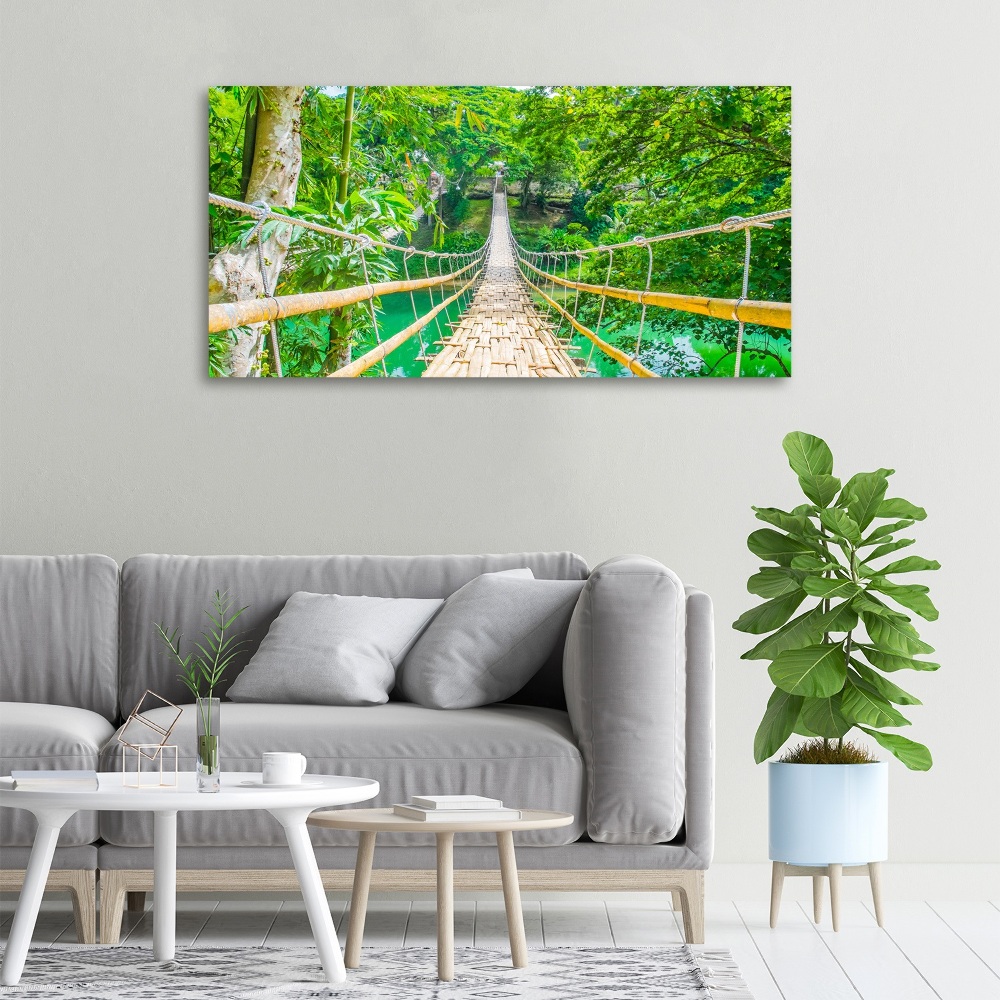 Foto obraz na plátne Most bambusový les
