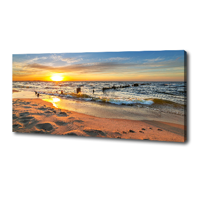 Foto obraz na plátne Západ slnka pláž