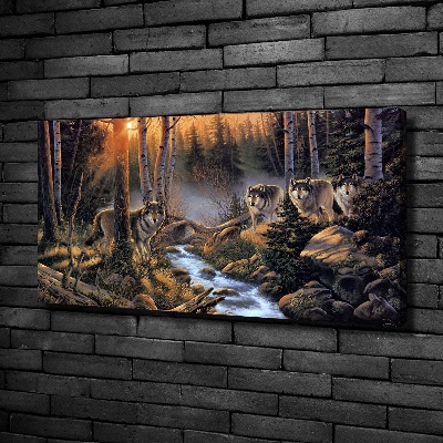 Foto obraz na plátne Svorka vlkov