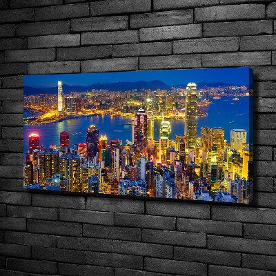 Foto obraz canvas Nočný Hongkong