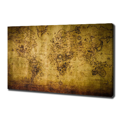 Foto obraz na plátne do obývačky Stará mapa sveta