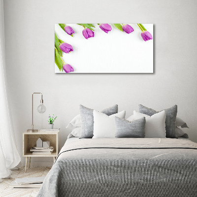 Moderný fotoobraz canvas na ráme Fialové tulipány