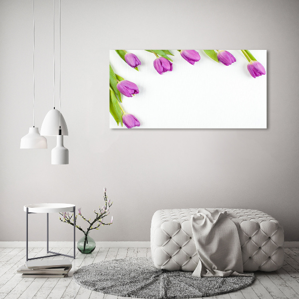 Moderný fotoobraz canvas na ráme Fialové tulipány