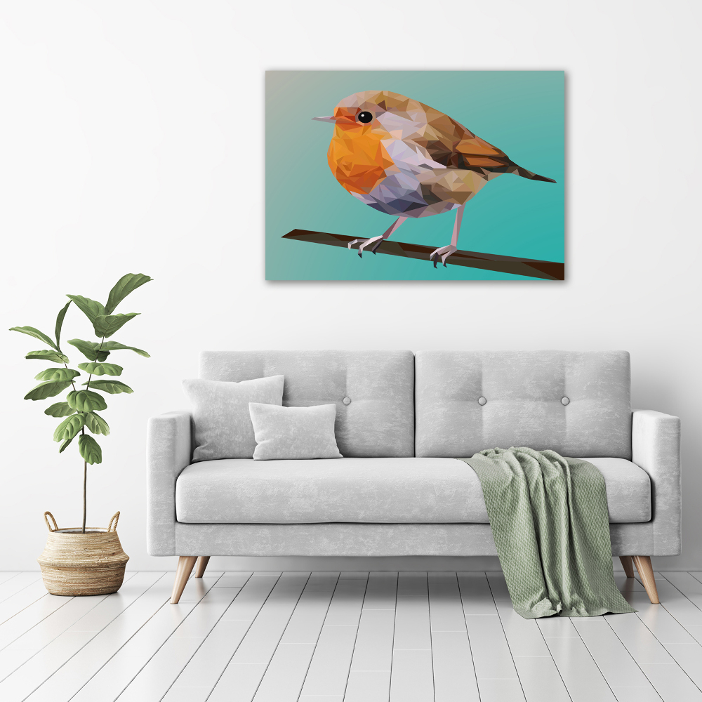 Foto obraz na plátne Červienka obyčajná vták