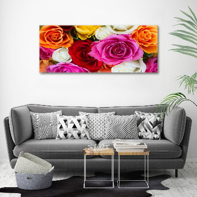 Foto obraz na plátne do obývačky Farebné ruže