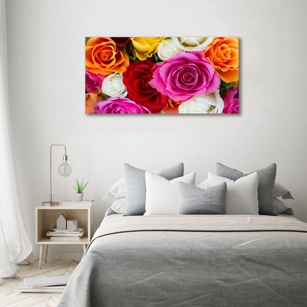 Foto obraz na plátne do obývačky Farebné ruže
