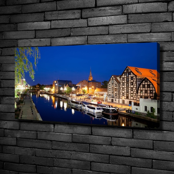 Moderný obraz canvas na ráme Nočný Bydgoszcz