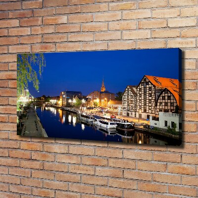 Moderný obraz canvas na ráme Nočný Bydgoszcz