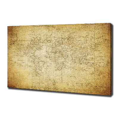 Foto obraz tlačený na plátne Stará mapa sveta