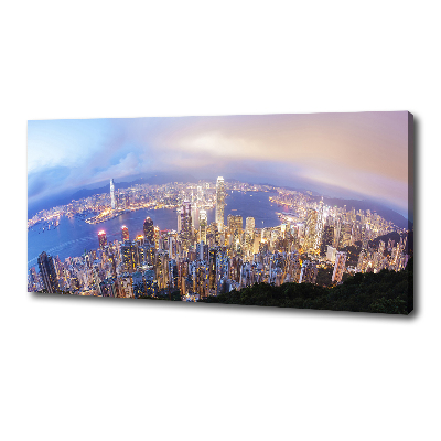 Foto-obraz canvas do obývačky Honkong panoráma