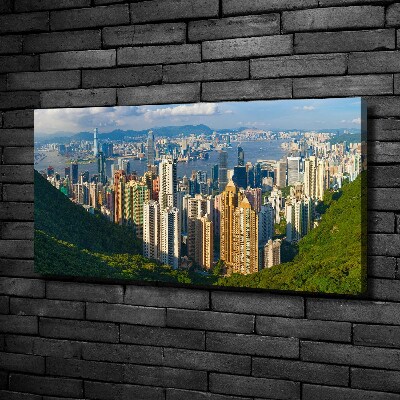 Foto obraz na plátne do obývačky Honkong panoráma