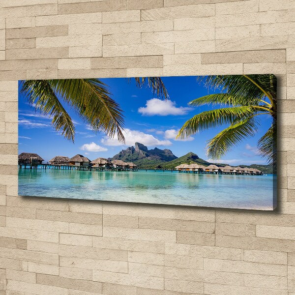 Foto obraz canvas Palmy na Bora Bora