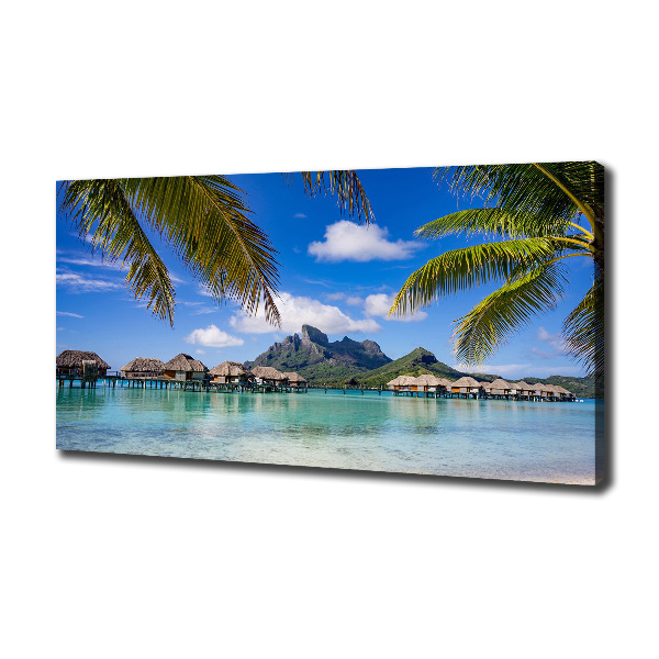 Foto obraz canvas Palmy na Bora Bora