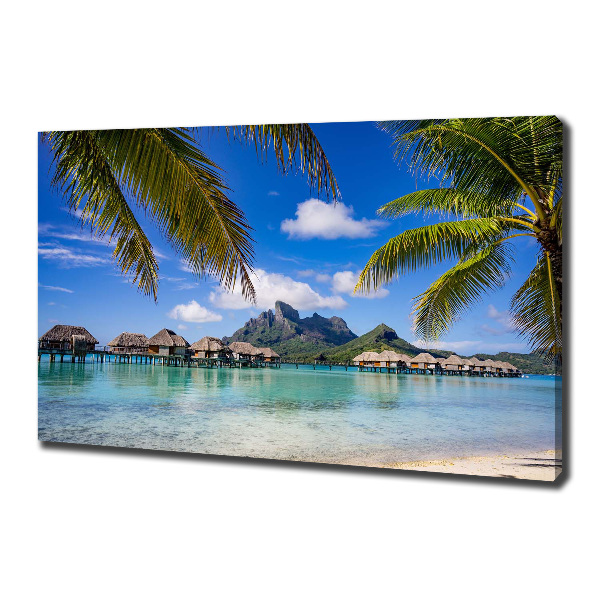 Foto obraz canvas Palmy na Bora Bora