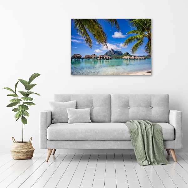 Foto obraz canvas Palmy na Bora Bora