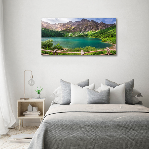 Moderný fotoobraz canvas na ráme Morské oko Tatry