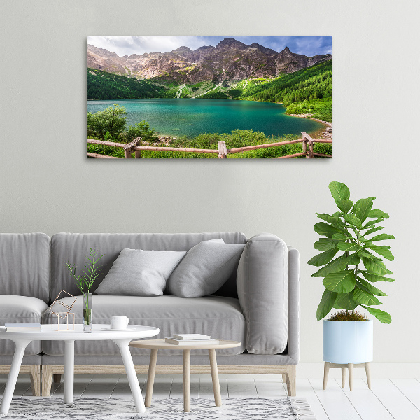 Moderný fotoobraz canvas na ráme Morské oko Tatry