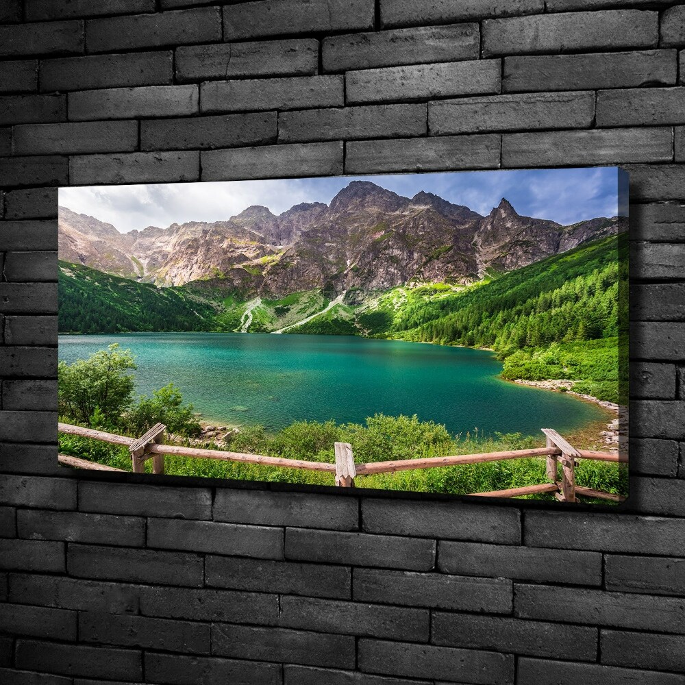 Moderný fotoobraz canvas na ráme Morské oko Tatry