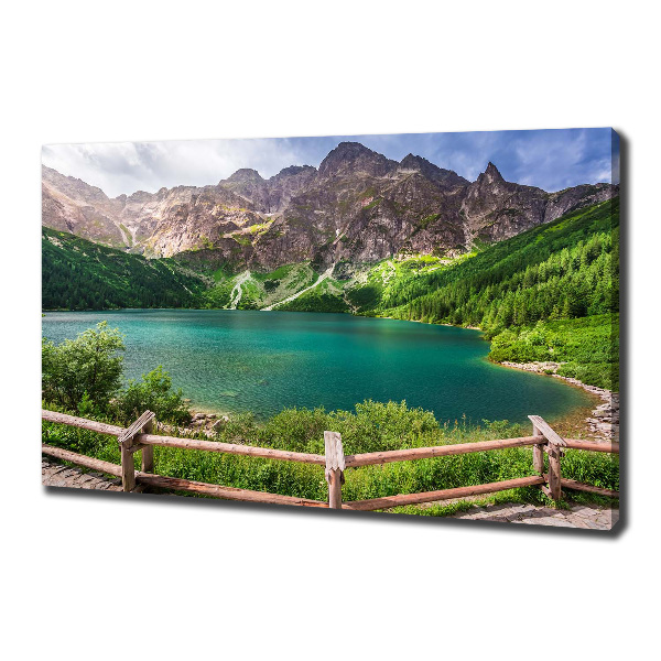 Moderný fotoobraz canvas na ráme Morské oko Tatry