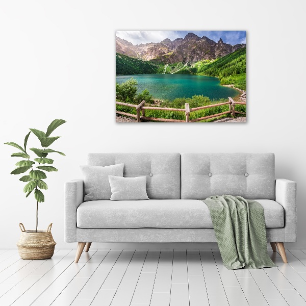 Moderný fotoobraz canvas na ráme Morské oko Tatry