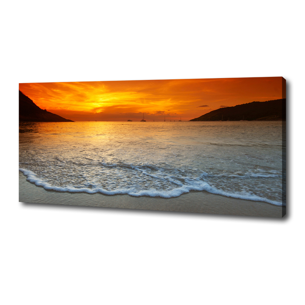 Foto obraz na plátne Západ slnka more